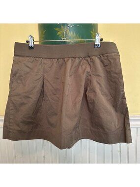 J. Crew Vintage 90s Cotton MIni Skirt Stretch Pull on with pockets  sz 10